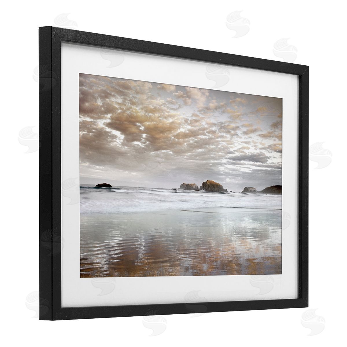 Dennis Frates Sunrise Reflections Seascape Canvas Wall Art Print