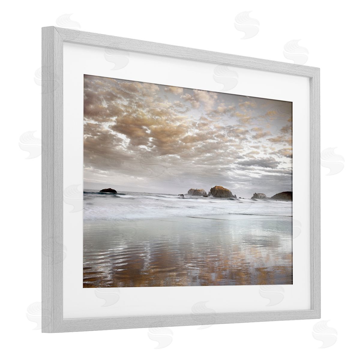 Dennis Frates Sunrise Reflections Seascape Canvas Wall Art Print