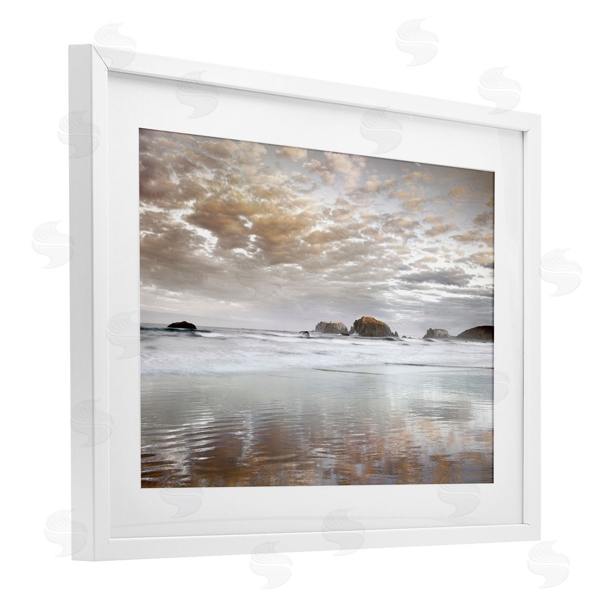 Dennis Frates Sunrise Reflections Seascape Canvas Wall Art Print