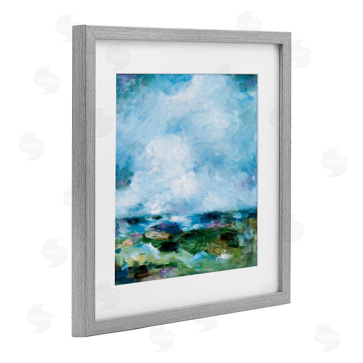 Wani Pasion Got The Blues Abstract Canvas Wall Art Print