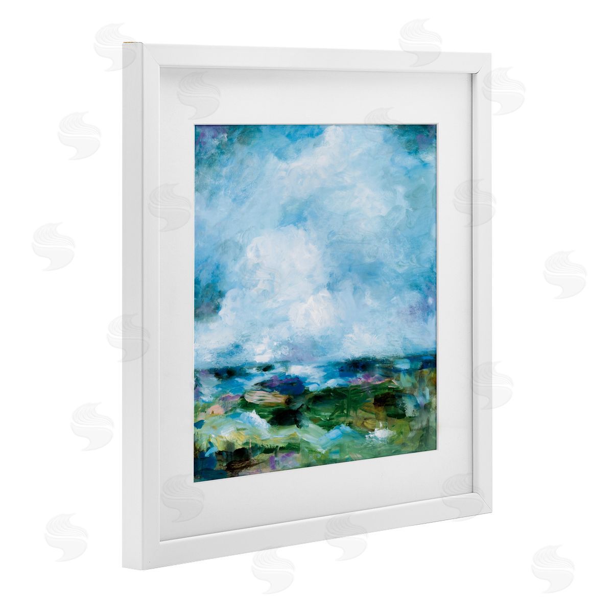 Wani Pasion Got The Blues Abstract Canvas Wall Art Print