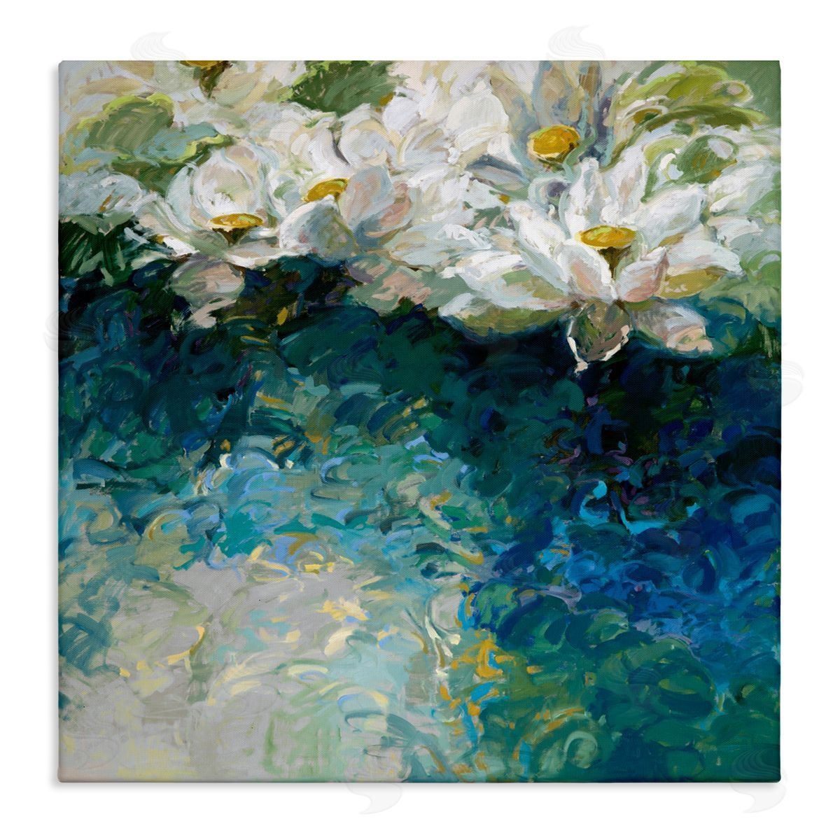 Vicki McMurry Impressionist Lilies At Sunrise Canvas Wall Art Print