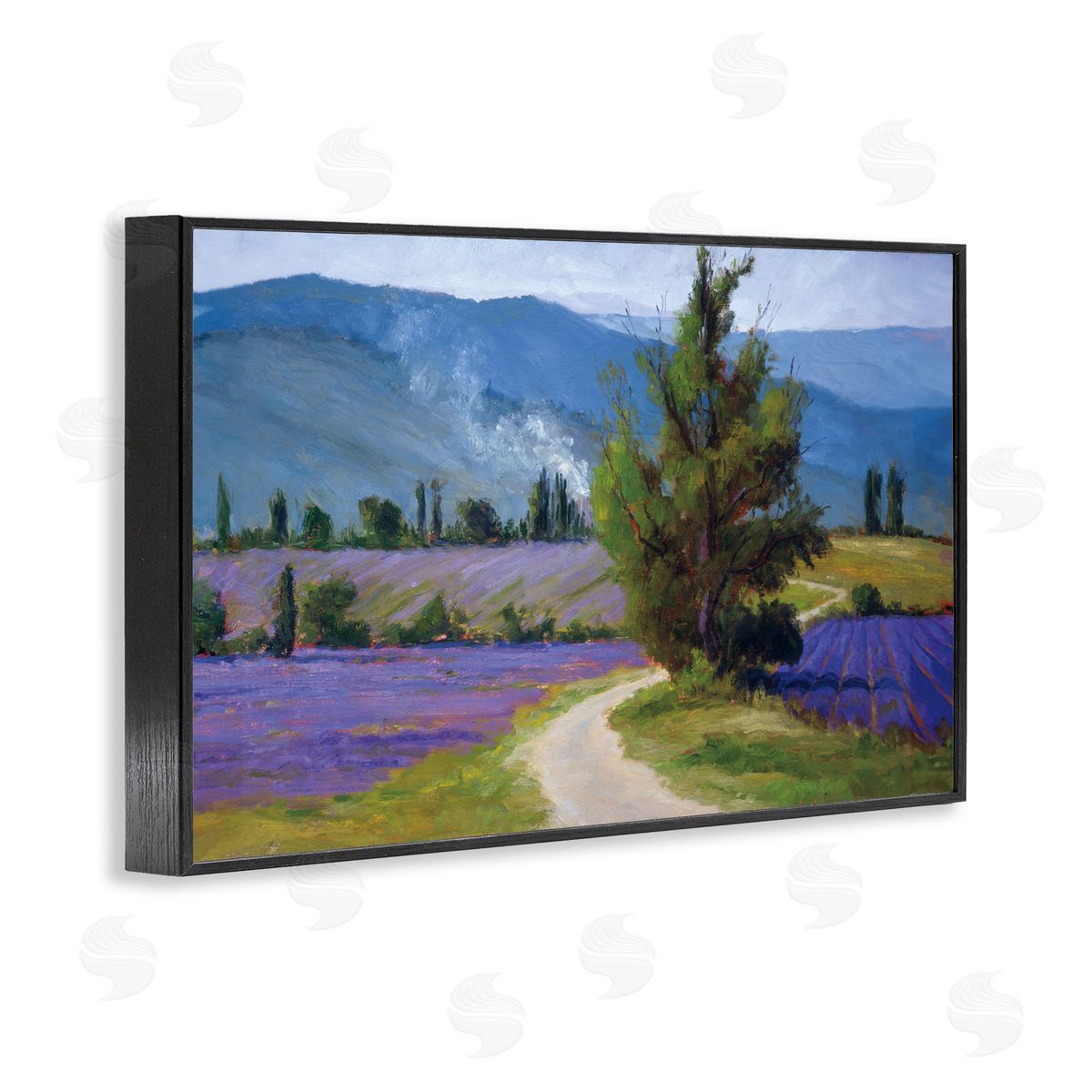 Brigitte Curt Lavender Harvest Mountain View Canvas Wall Art Print
