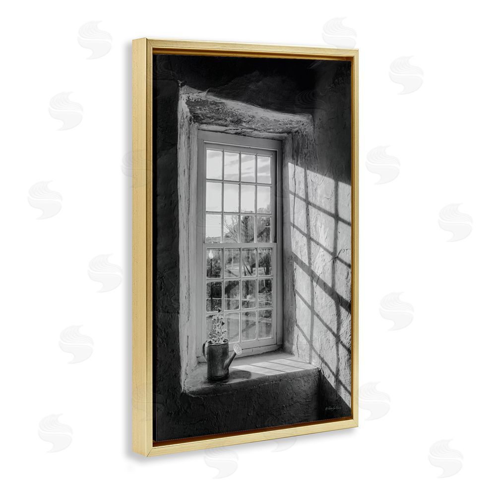 Robin-Lee Viera Afternoon D'Light Window View Gold Floating Frame Canvas Wall Art Print