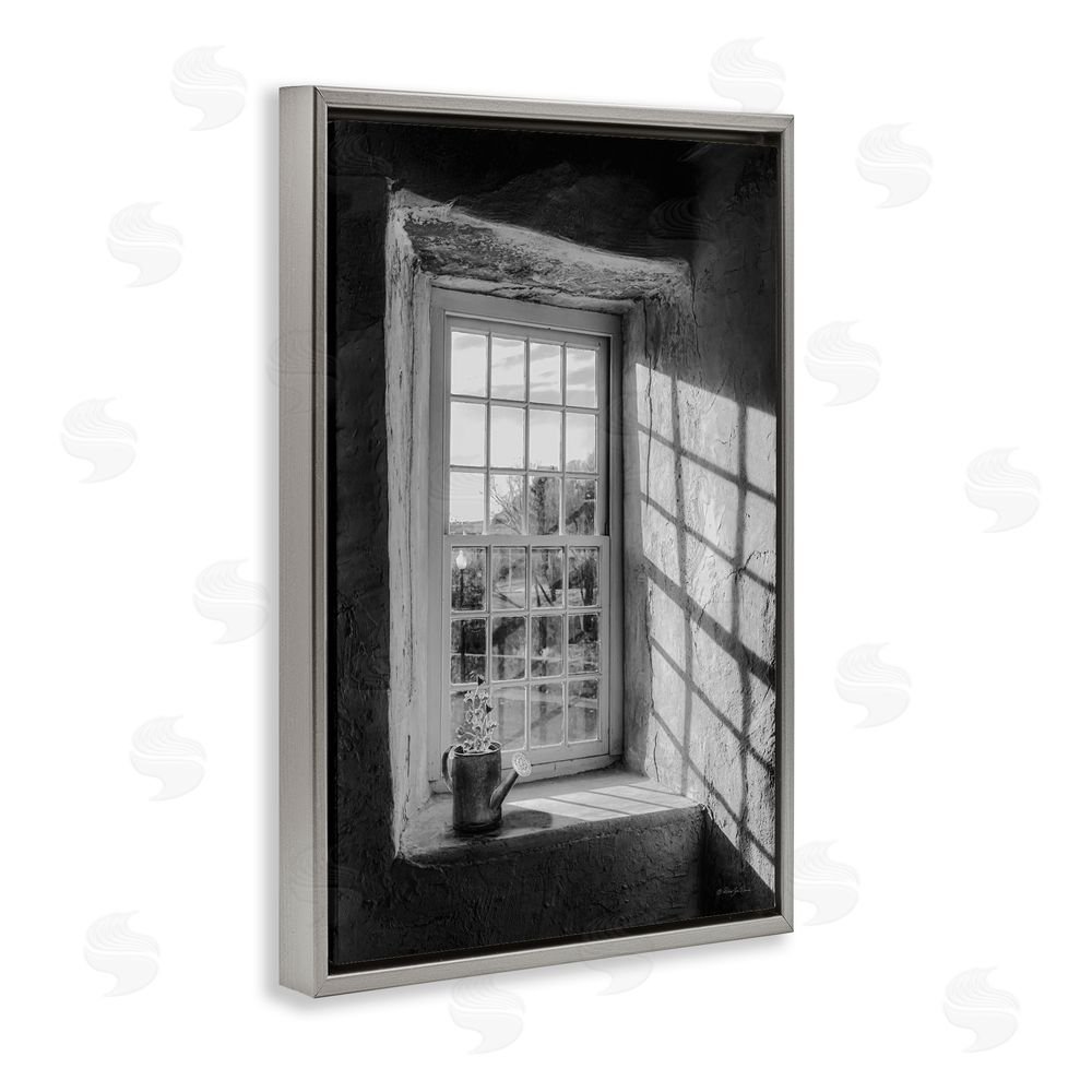 Robin-Lee Viera Afternoon D'Light Window View Gray Floating Frame Canvas Wall Art Print