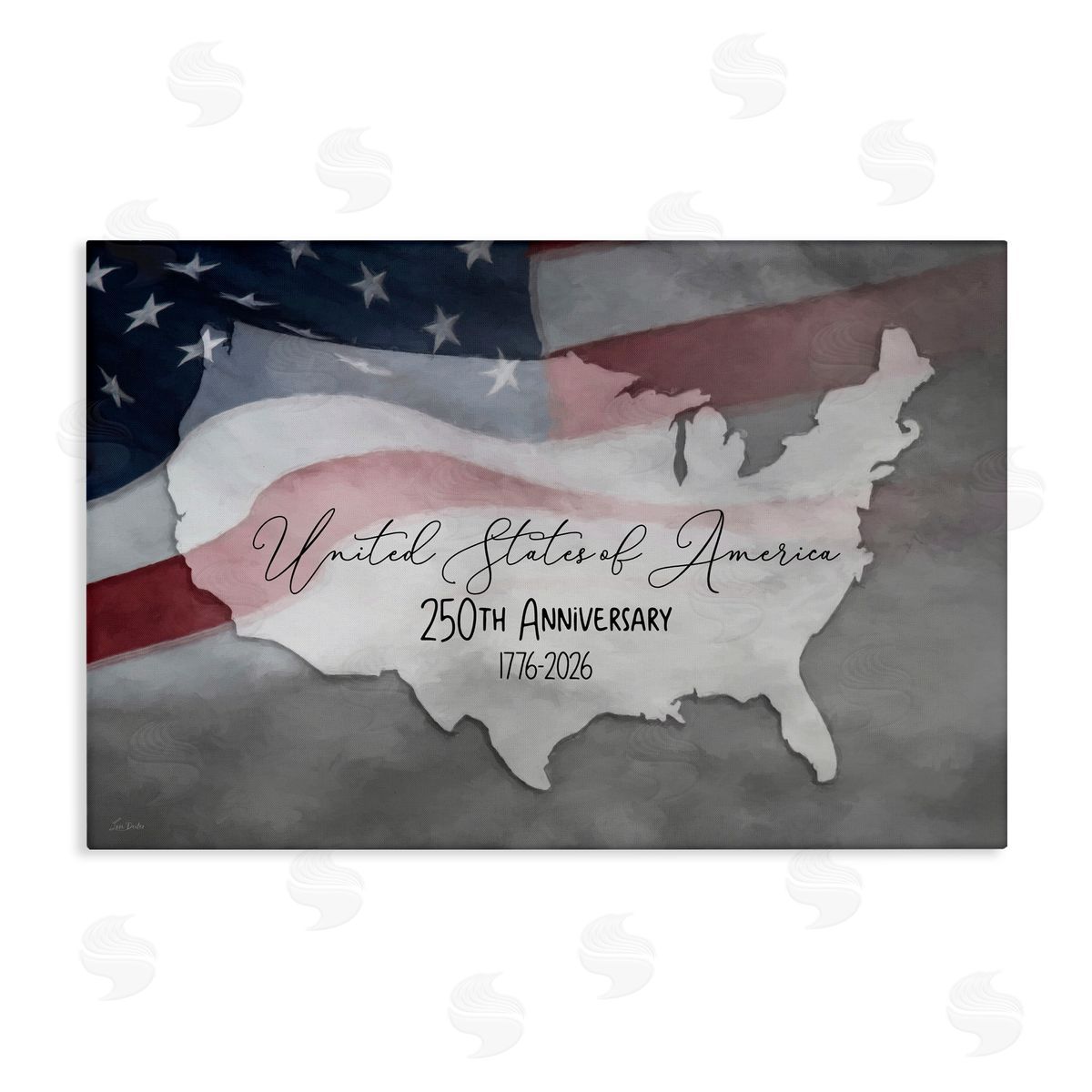 Lori Deiter USA 250th Anniversary Canvas Wall Art Print