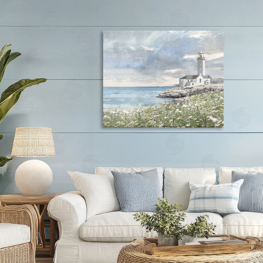 Amber Sterling Coastal Guardian Lighthouse Canvas Art on Wall