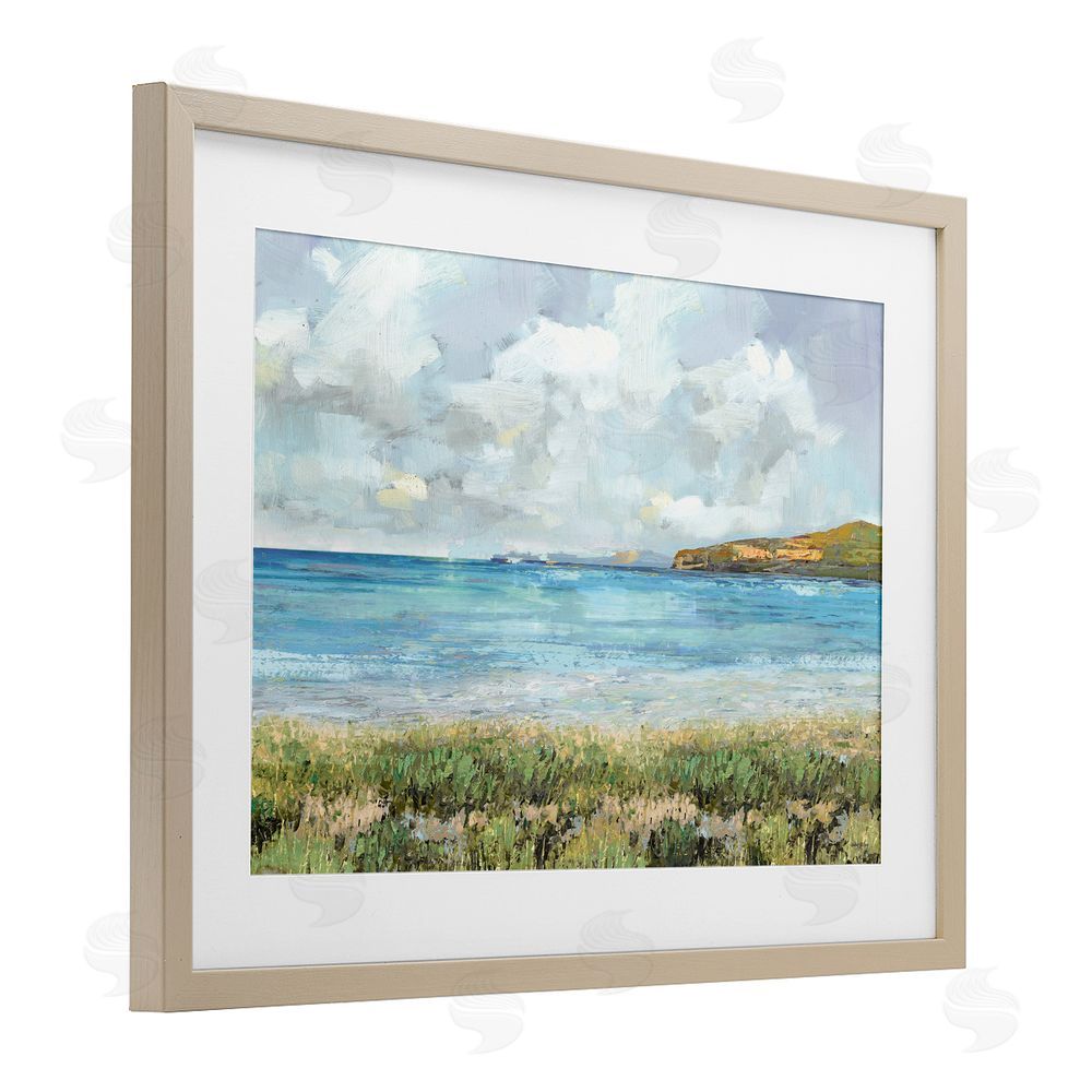 Amber Sterling A Glimpse Of Tranquility Birch Framed Print Under Glass with White Mat Wall Art