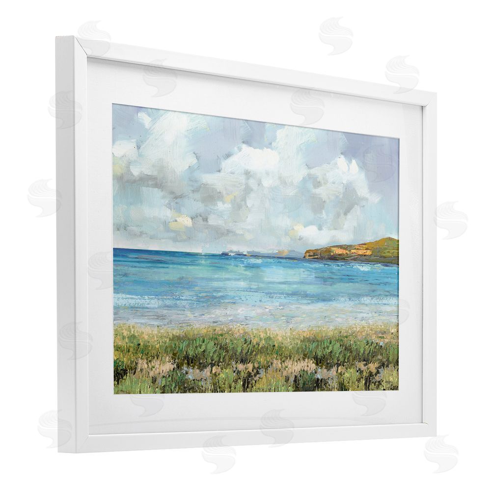 Amber Sterling A Glimpse Of Tranquility White Framed Print Under Glass with Mat Wall Art