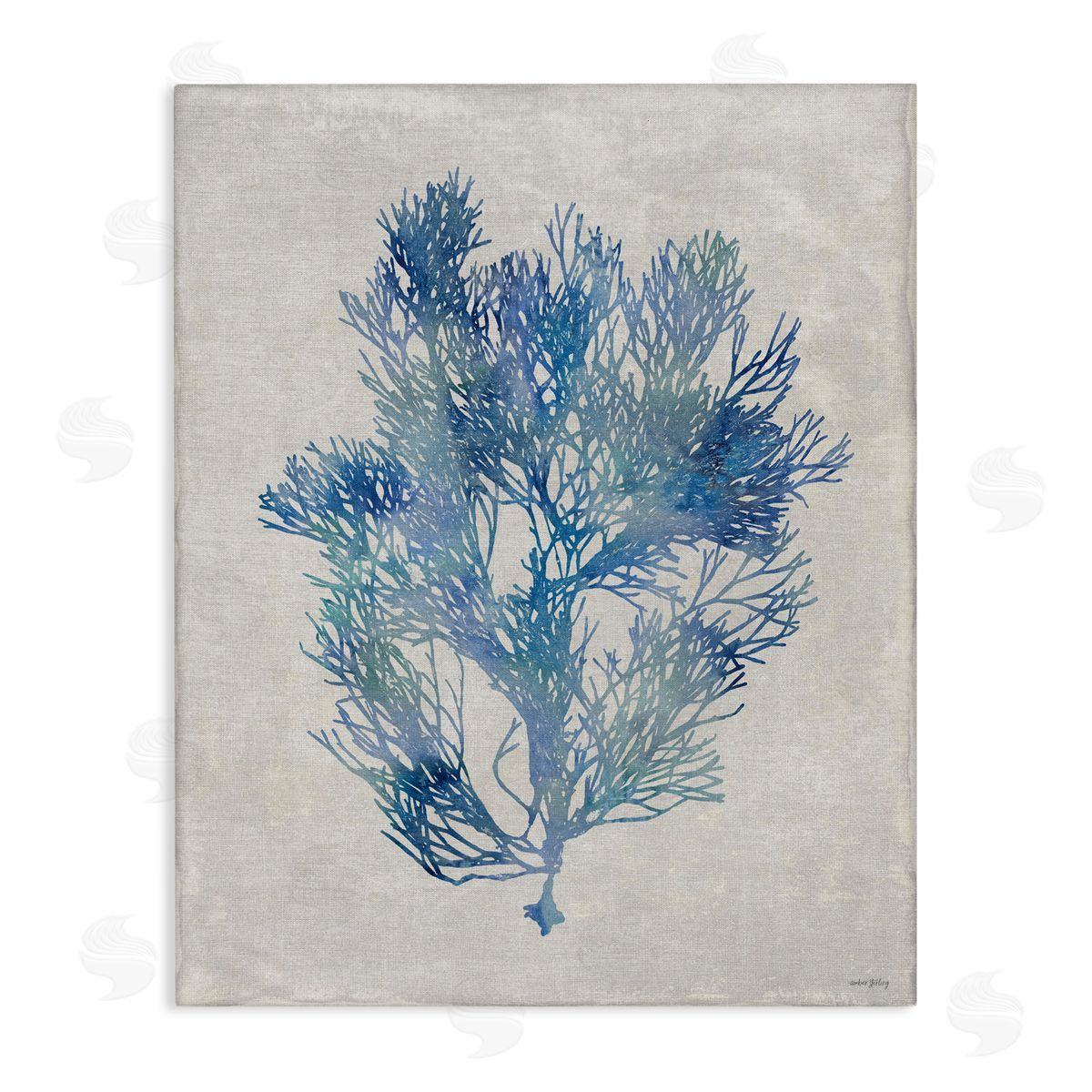 Amber Sterling Blue Seaweed Bushel Canvas Wall Art Print