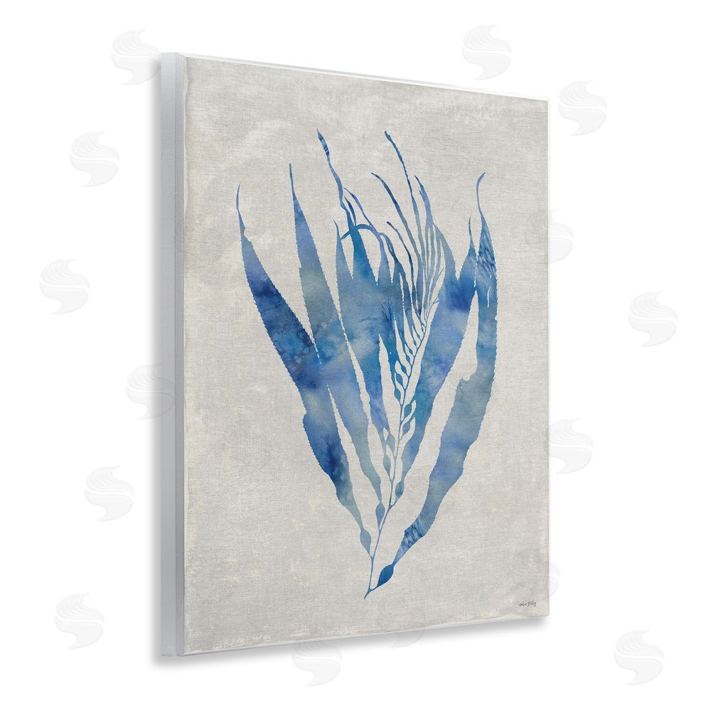 Amber Sterling Blue Silhouetted Seaweed Wall Plaque Art Print