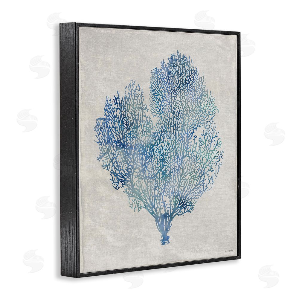 Amber Sterling Detailed Seaweed Coral Black Framed Giclee Wall Art Print