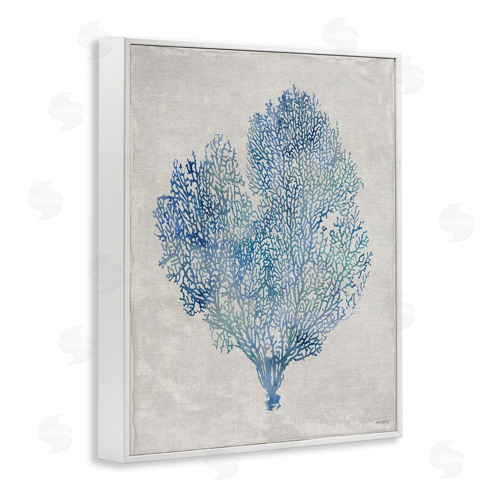 Amber Sterling Detailed Seaweed Coral White Framed Giclee Wall Art Print