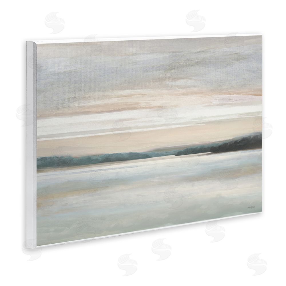 Amber Sterling Muted Lake Abstraction Wall Plaque Art Print