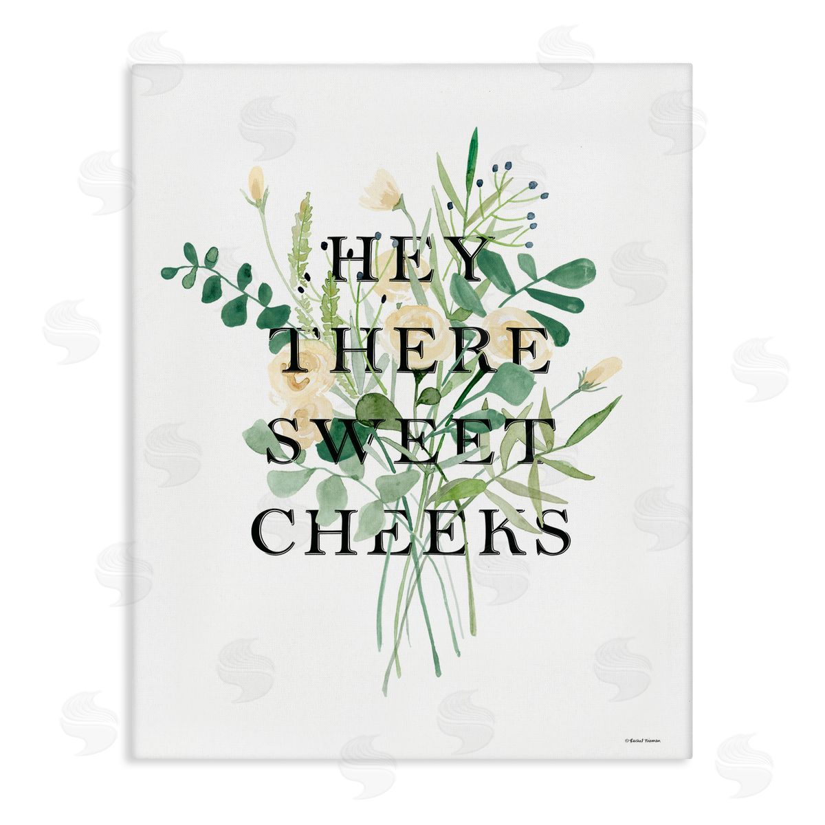 Rachel Nieman Hey There Sweet Cheeks Canvas Wall Art Print