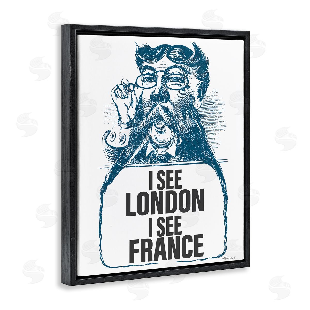 Susan Ball I See London & France Black Floating Frame Canvas Wall Art Print
