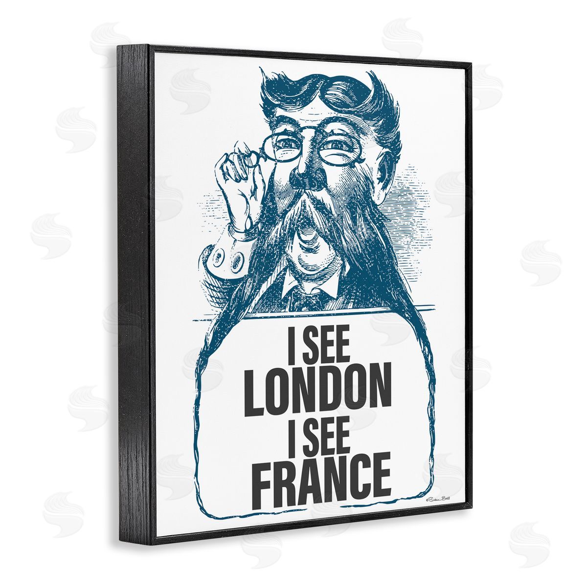 Susan Ball I See London & France Black Framed Giclee Wall Art Print