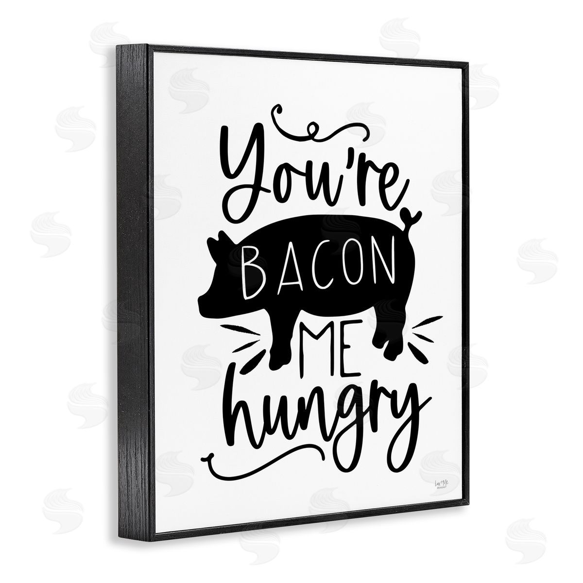 Lux + Me Designs You're Bacon Me Hungry Black Framed Giclee Wall Art Print