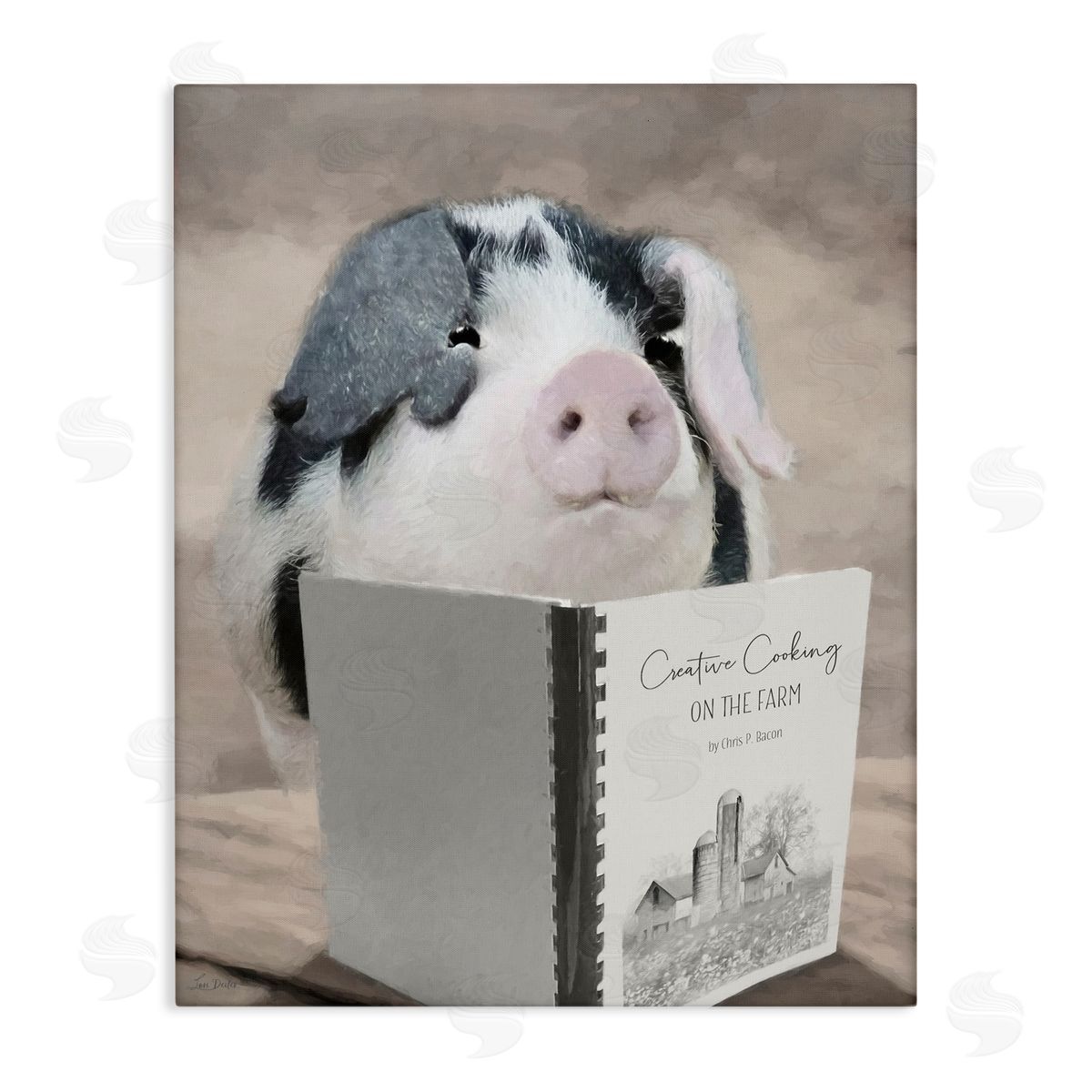 Lori Deiter Creative Cooking Pig Canvas Wall Art Print