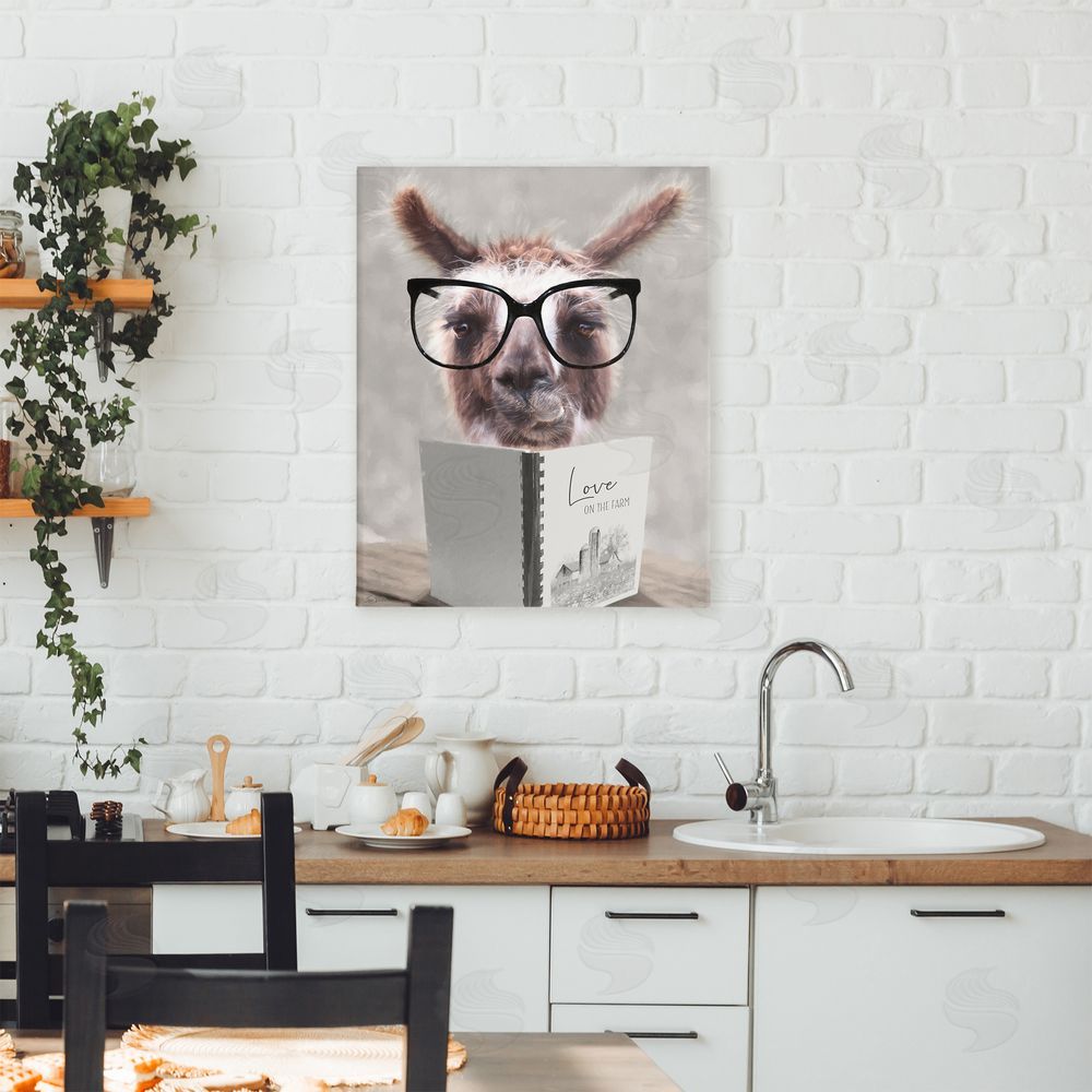 Lori Deiter Love on the Farm Llama Canvas Art on Wall