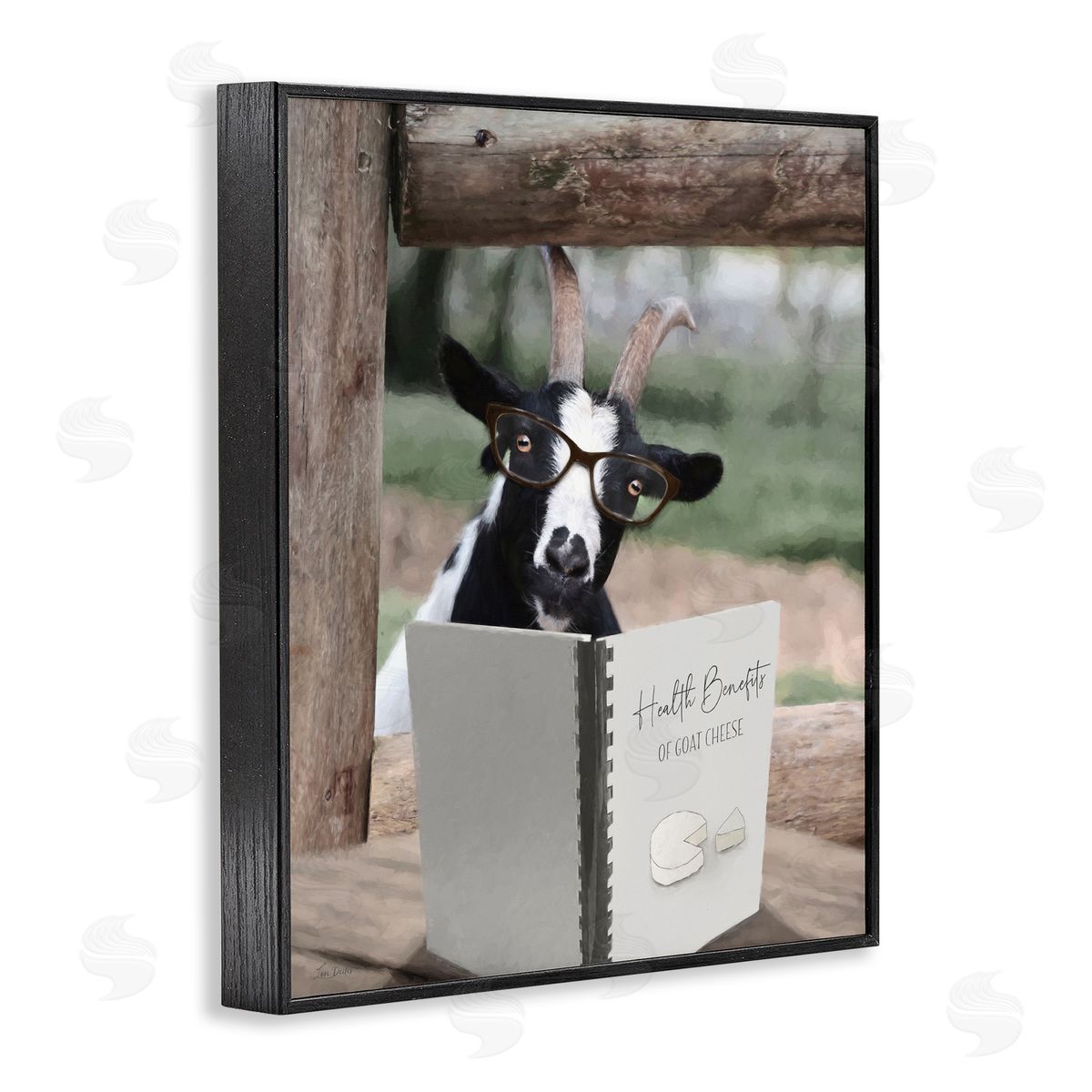 Lori Deiter Health Benefits of Goat Cheese Black Framed Giclee Wall Art Print