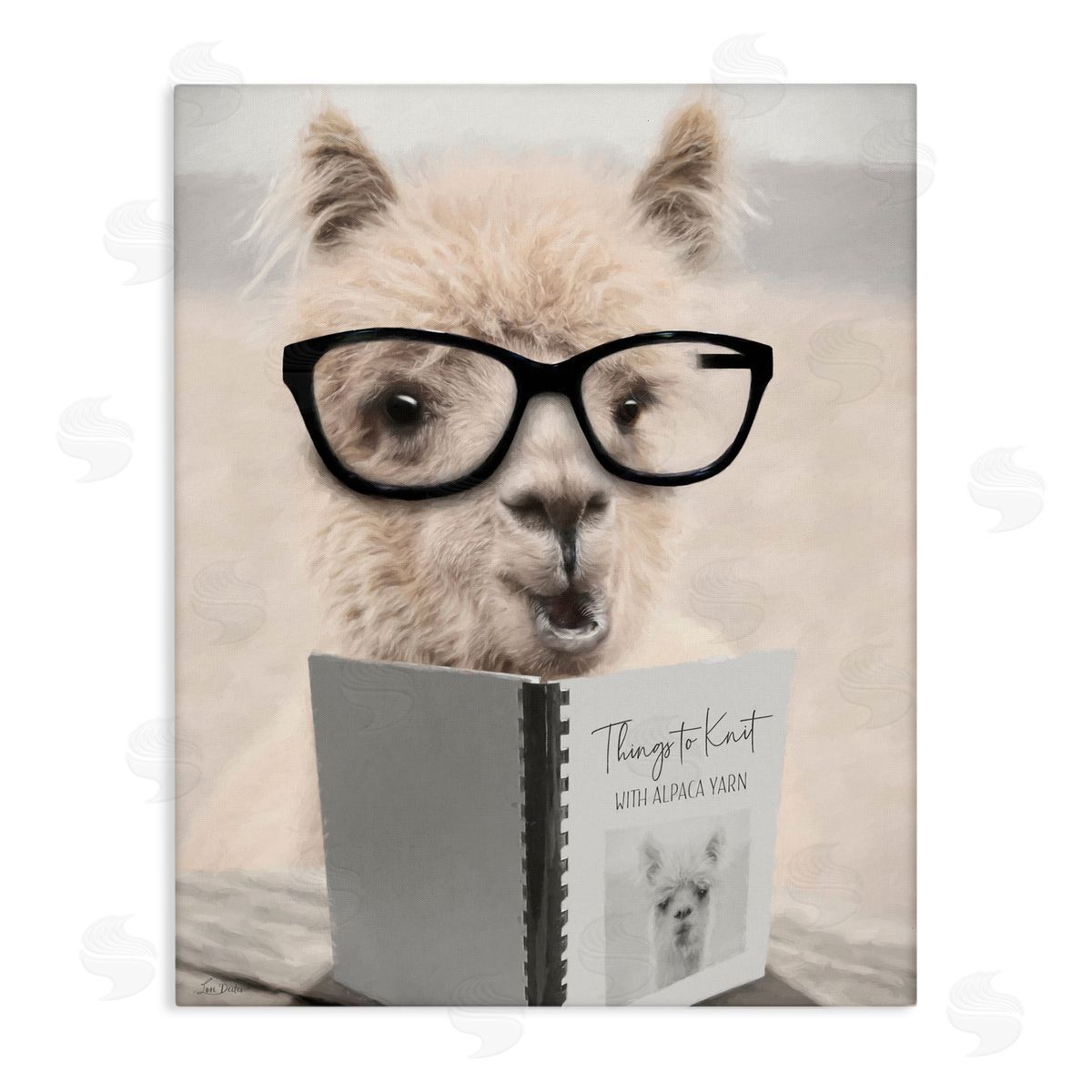 Lori Deiter Things to Knit Alpaca Canvas Wall Art Print