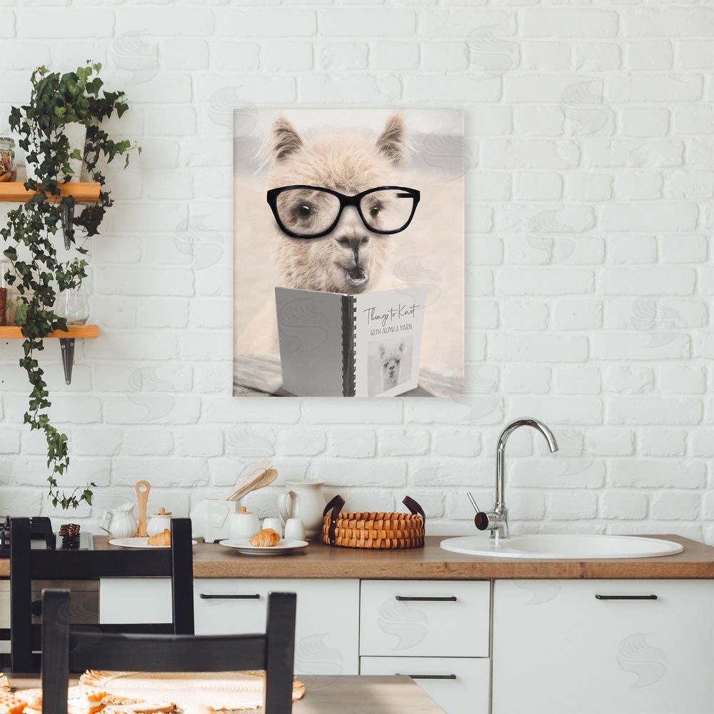 Lori Deiter Things to Knit Alpaca Canvas Art on Wall