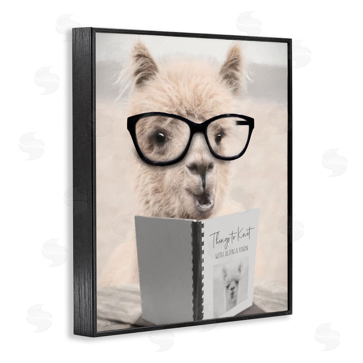 Lori Deiter Things to Knit Alpaca Black Framed Giclee Wall Art Print