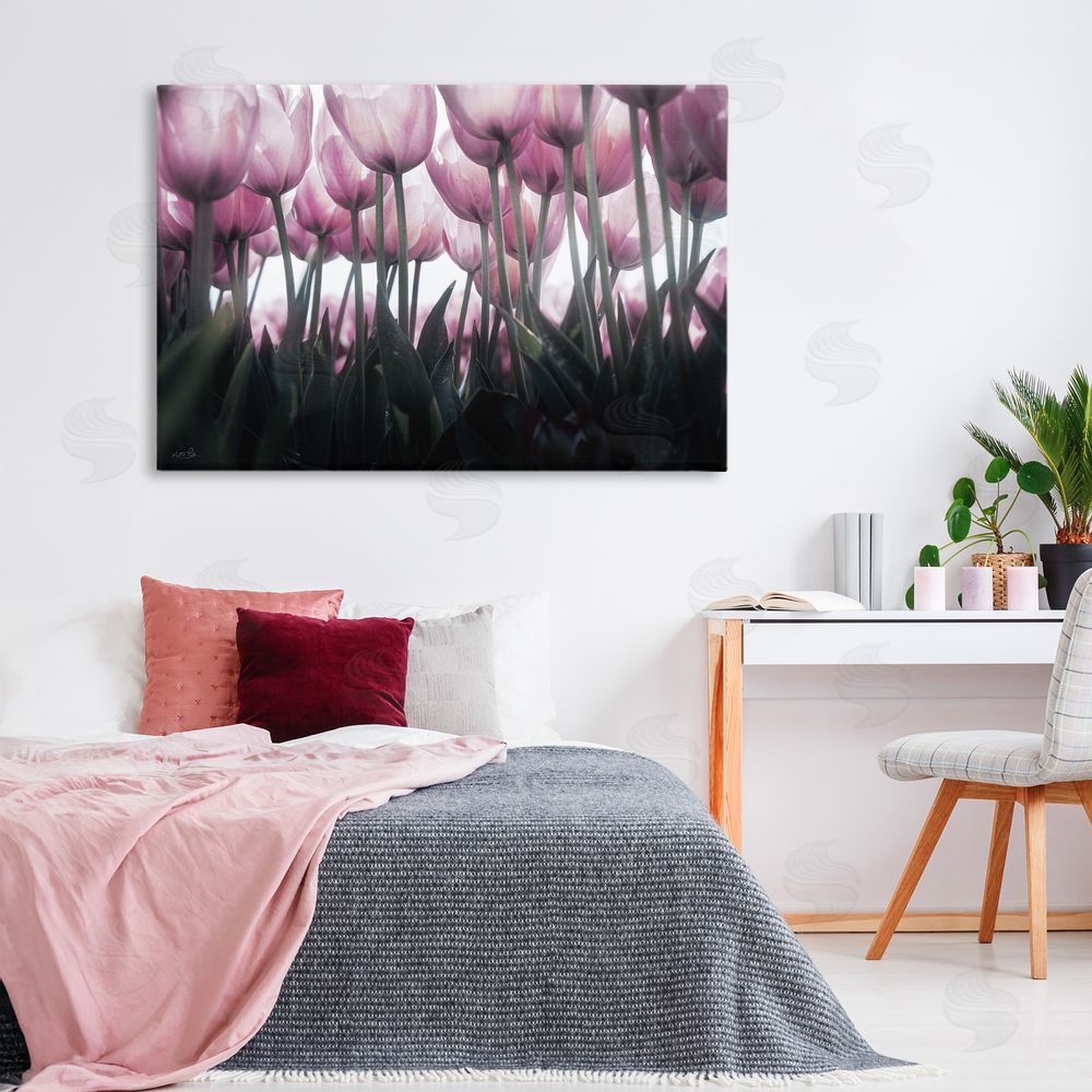 Martin Podt Uplifting Purple Tulip Field Canvas Art on Wall