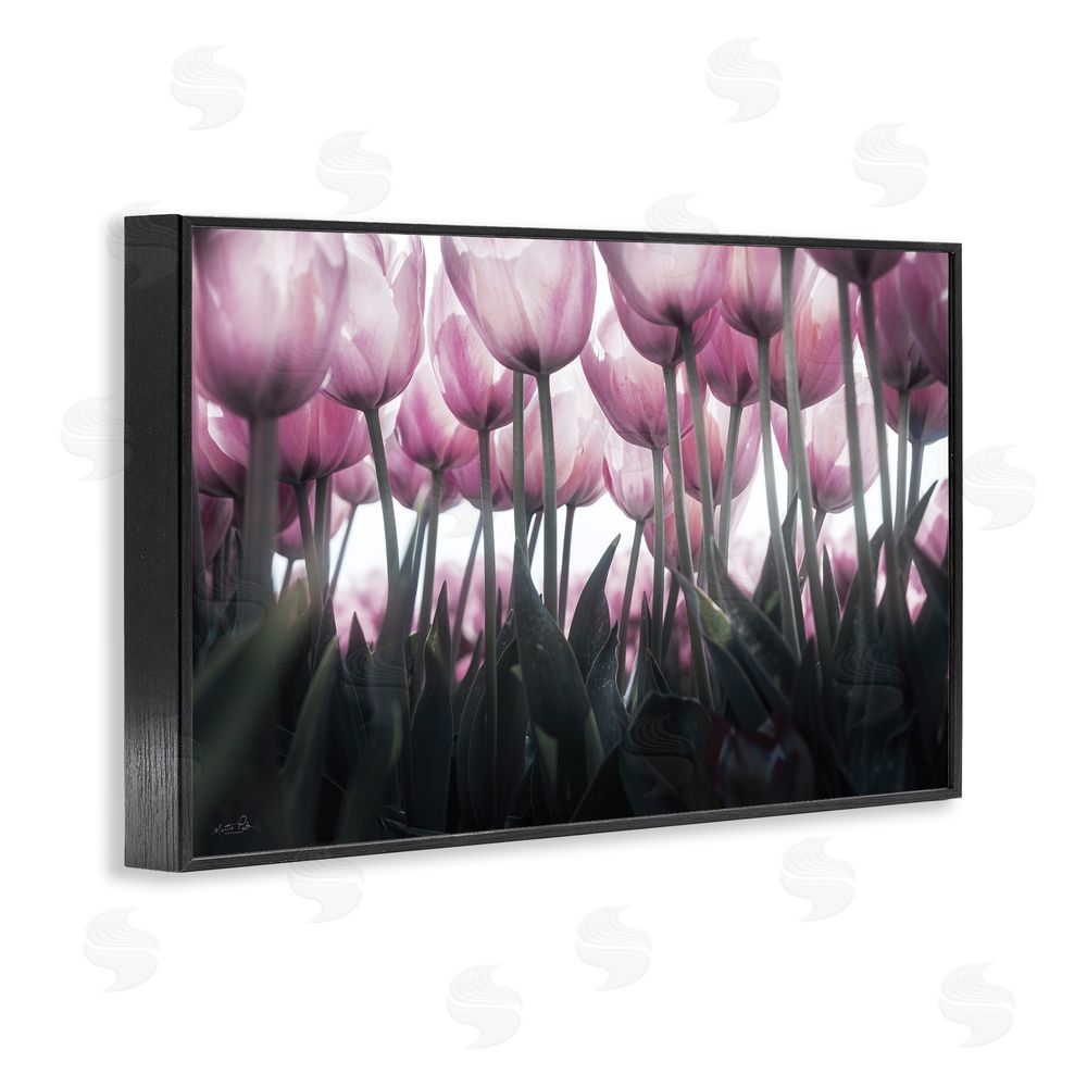 Martin Podt Uplifting Purple Tulip Field Black Framed Giclee Wall Art Print