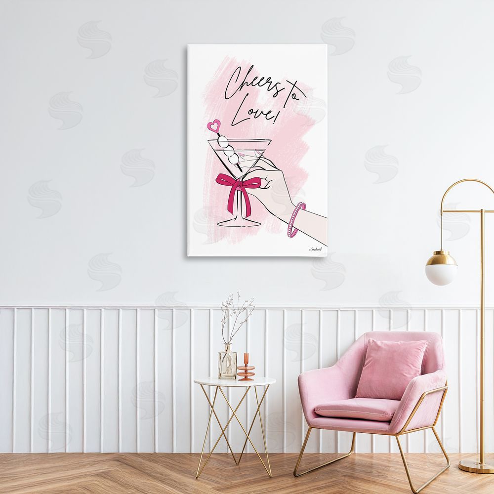 Martina Pavlova Cheers To Love Martini Canvas Art on Wall
