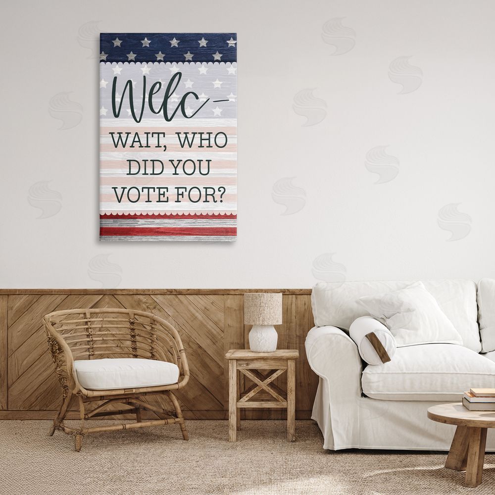 Lux + Me Designs Political Welcome Sign Canvas Art on Wall
