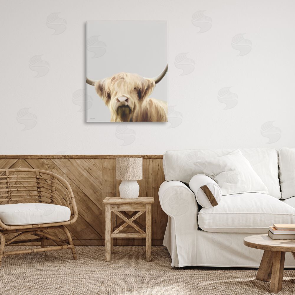 House Fenway Hair Highland Cropped Portrait Canvas Art on Wall