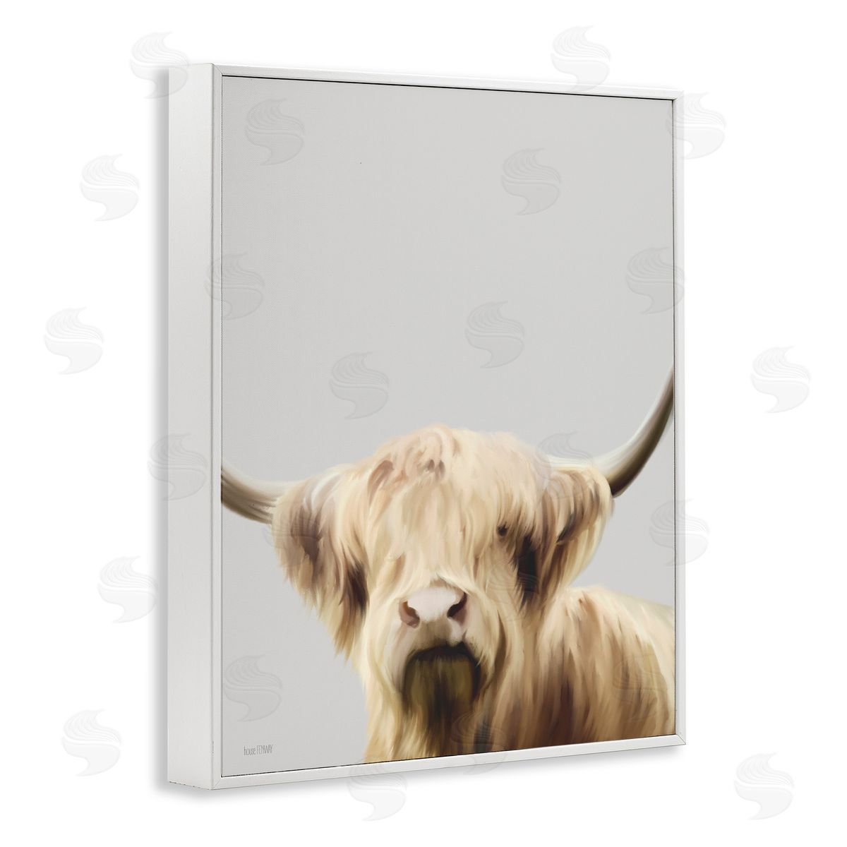 House Fenway Hair Highland Cropped Portrait White Framed Giclee Wall Art Print