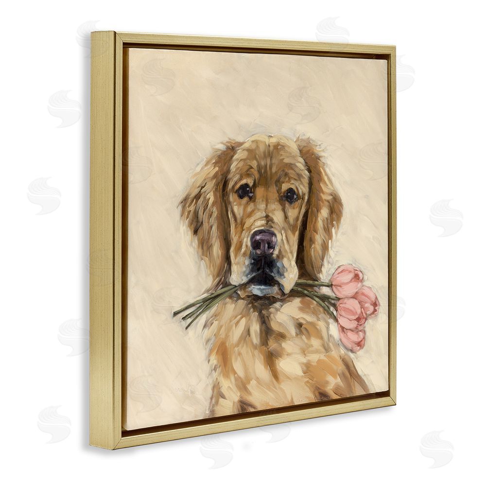 Sara G. Designs These Are For You Gold Floating Frame Canvas Wall Art Print