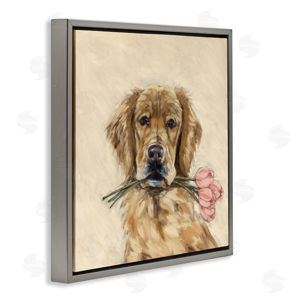 Sara G. Designs These Are For You Gray Floating Frame Canvas Wall Art Print