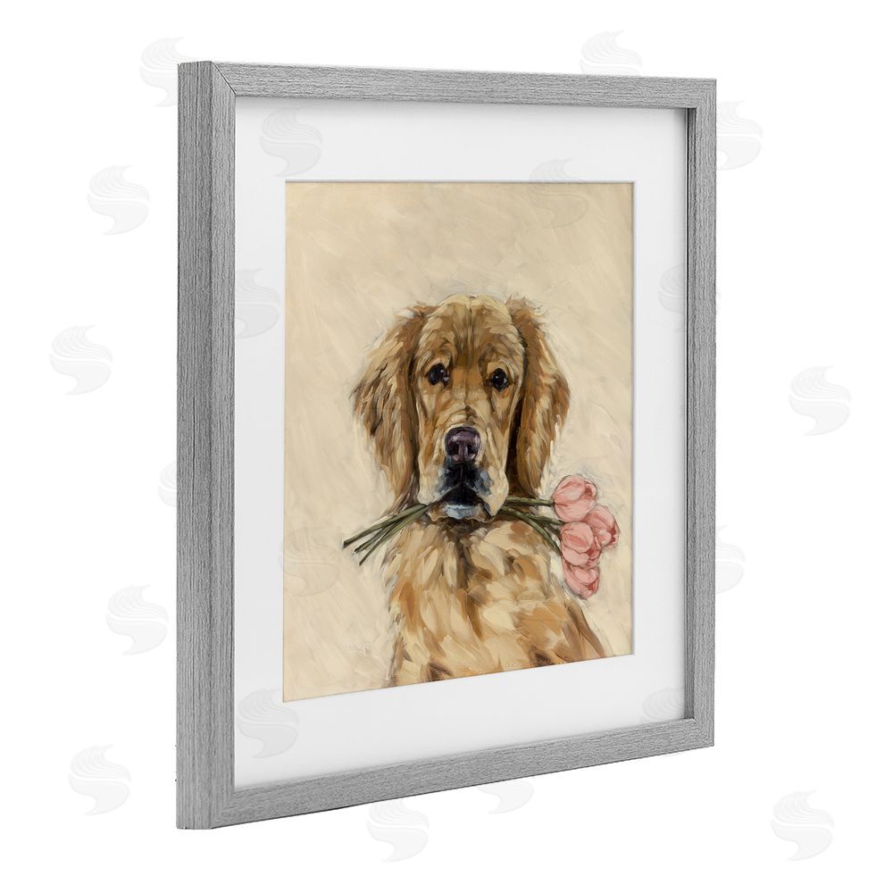 Sara G. Designs These Are For You Gray Framed Print Under Glass with White Mat Wall Art