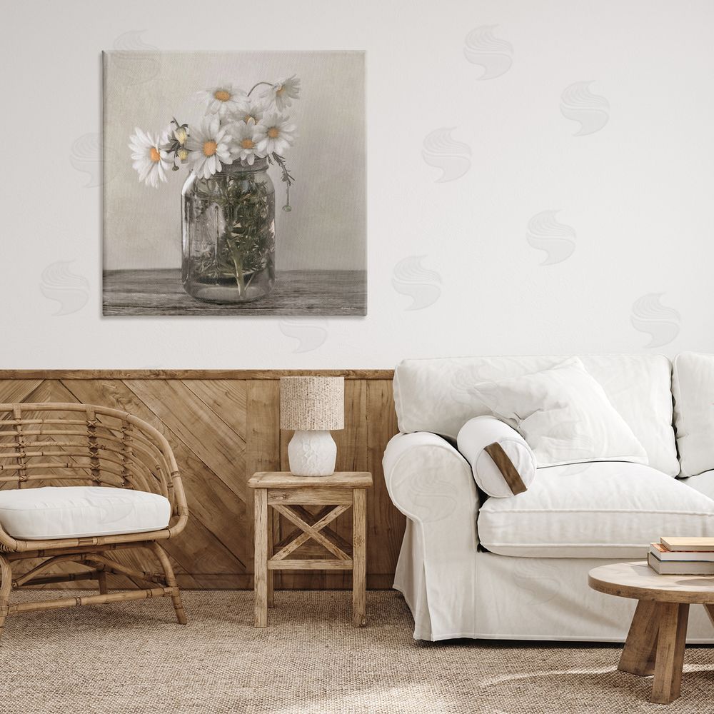 Robin-Lee Viera Joy In A Jar Daisies Canvas Art on Wall