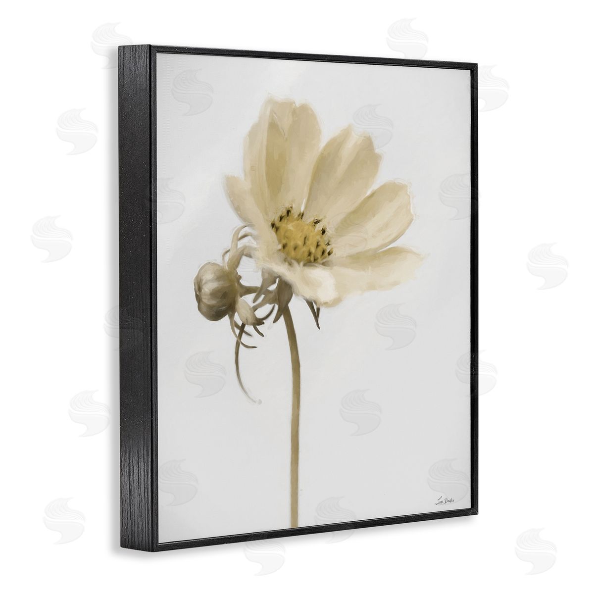 Lori Deiter Simple Beauty Soft Flower Black Framed Giclee Wall Art Print