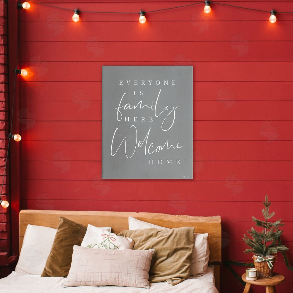 Lux + Me Designs Everyone is Family Here Canvas Art on Wall