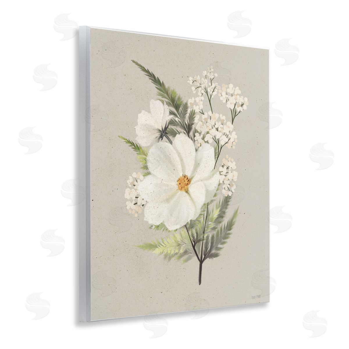 House Fenway Paper Flowers Lush Blossoms Wall Plaque Art Print