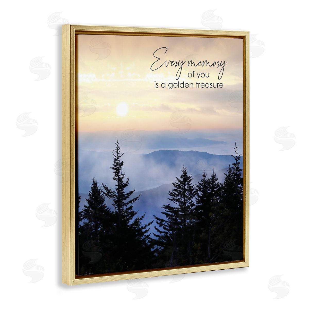 Lori Deiter Every Memory of You Grief Gold Floating Frame Canvas Wall Art Print
