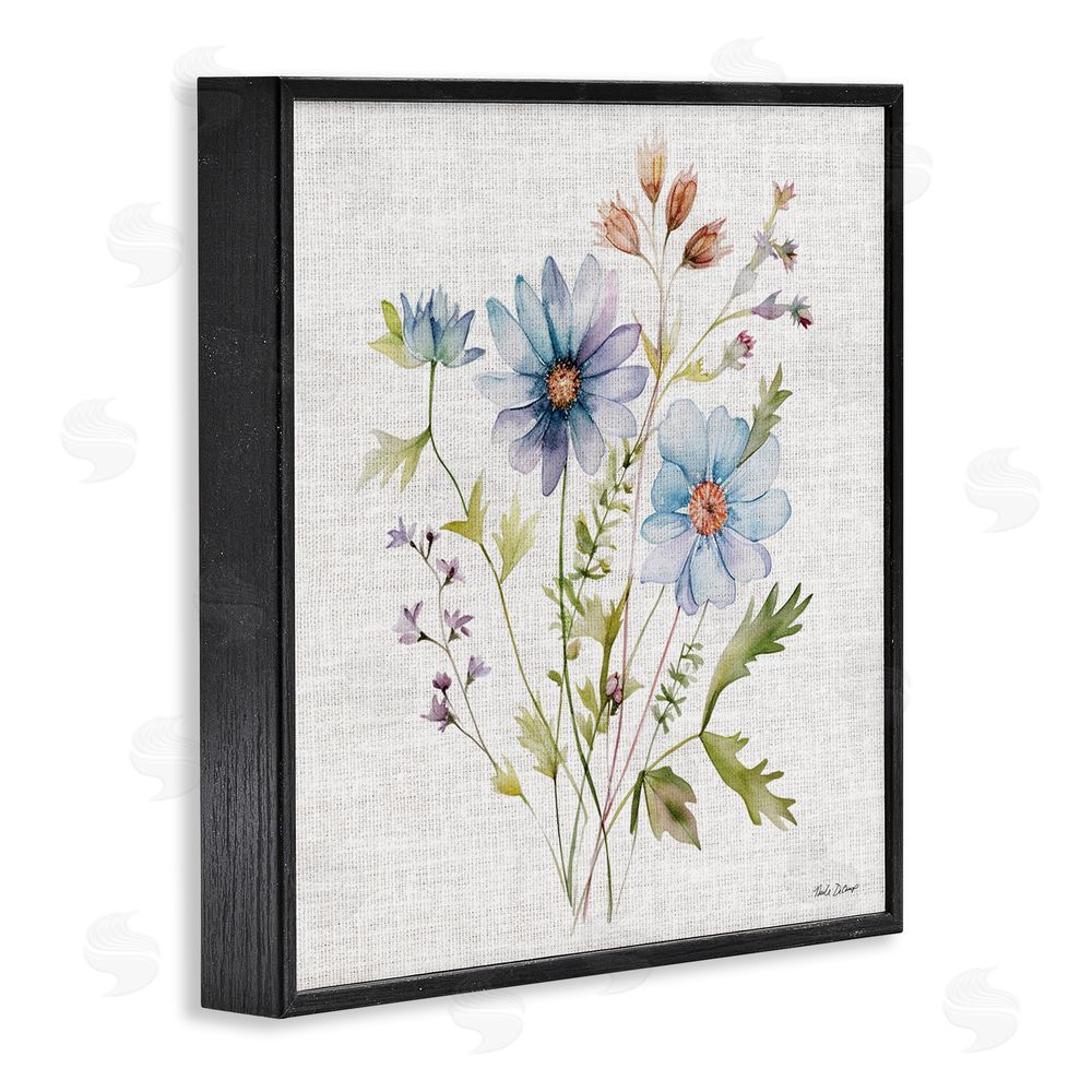 Nicole DeCamp Wild Floral Botanical Bundle Black Framed Giclee Wall Art Print