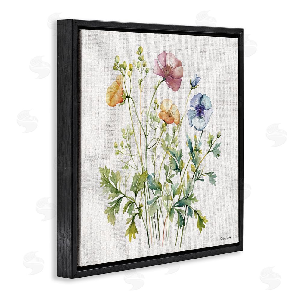 Nicole DeCamp Wild Botanical Bundle Black Floating Frame Canvas Wall Art Print