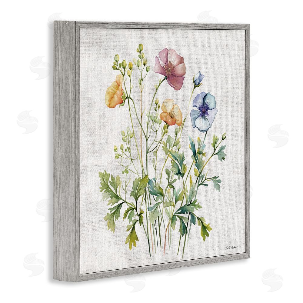 Nicole DeCamp Wild Botanical Bundle Gray Framed Giclee Wall Art Print