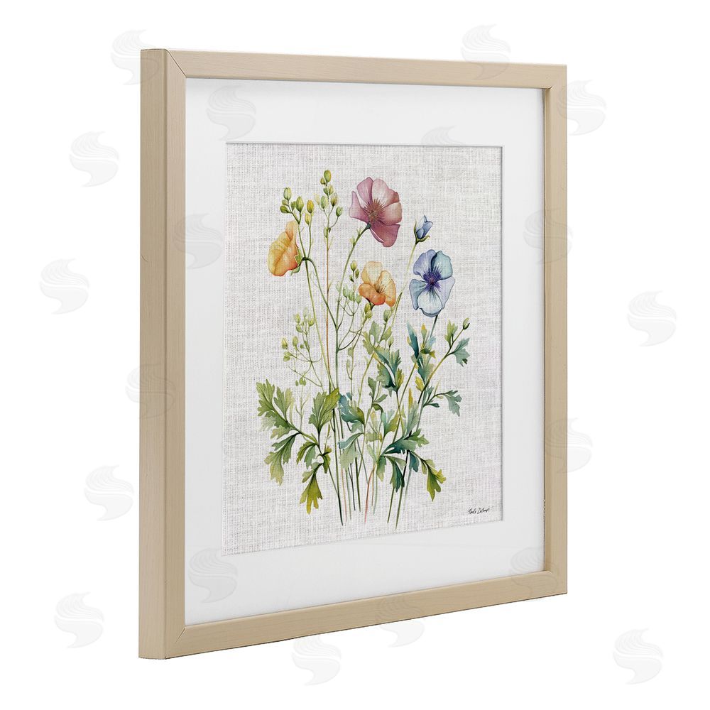 Nicole DeCamp Wild Botanical Bundle Birch Framed Print Under Glass with White Mat Wall Art