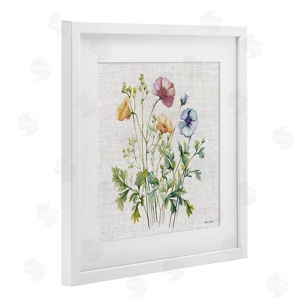 Nicole DeCamp Wild Botanical Bundle White Framed Print Under Glass with Mat Wall Art