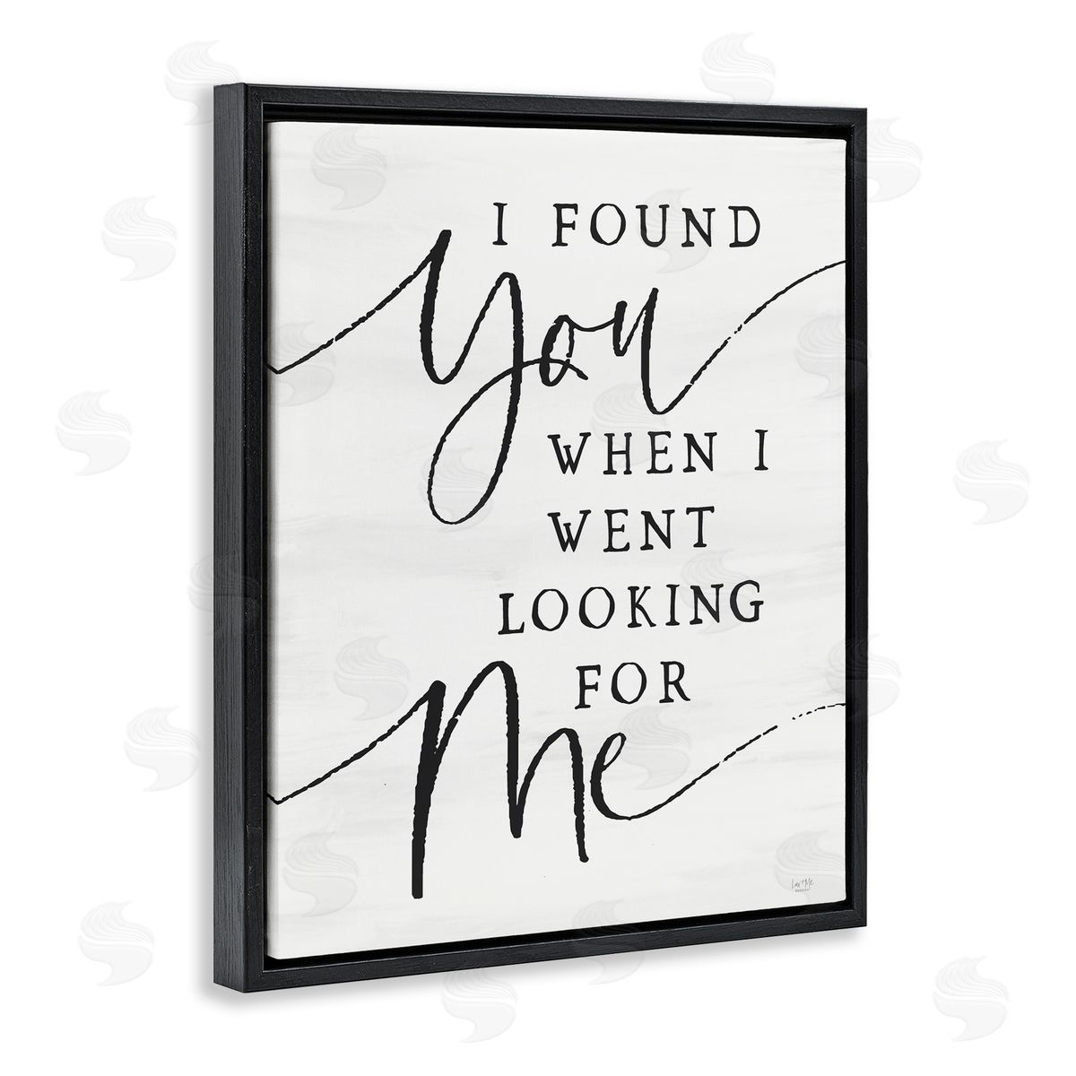 Lux + Me Designs I Found You Inspirational Black Floating Frame Canvas Wall Art Print