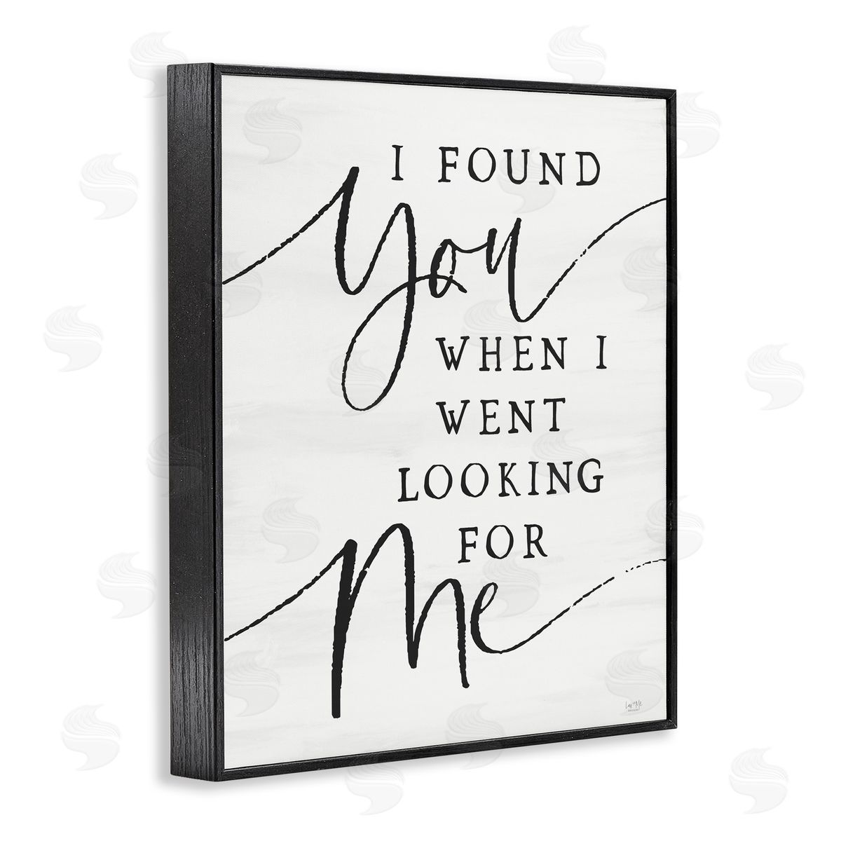Lux + Me Designs I Found You Inspirational Black Framed Giclee Wall Art Print