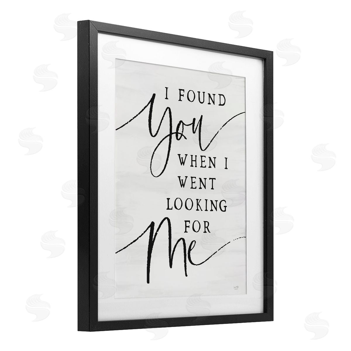 Lux + Me Designs I Found You Inspirational Black Framed Print Under Glass with White Mat Wall Art